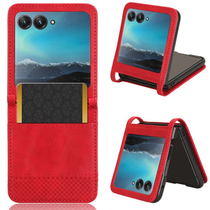 For Motorola Razr 40 Ultra Retro Texture Leather Phone Case(Red) by buy2fix