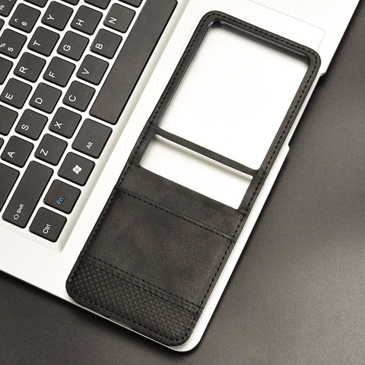 For Motorola Razr 50 Ultra Retro Texture Leather Phone Case(Black) by buy2fix