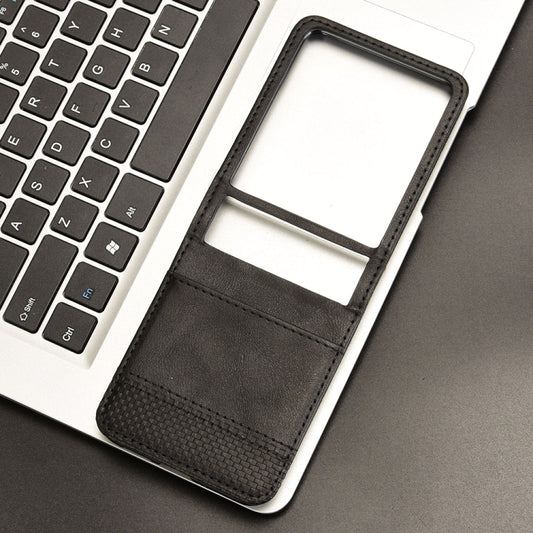 For Motorola Razr 50 Ultra Retro Texture Leather Phone Case(Black) by buy2fix