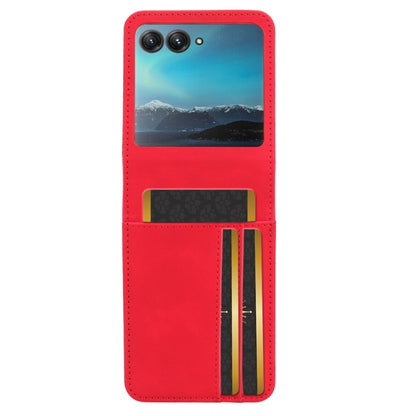For Motorola Razr 40 Ultra Skin Feel Card Slot Leather Phone Case(Red) by buy2fix