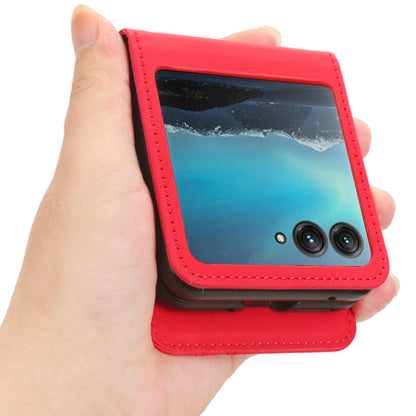 For Motorola Razr 40 Ultra Skin Feel Card Slot Leather Phone Case(Red) by buy2fix