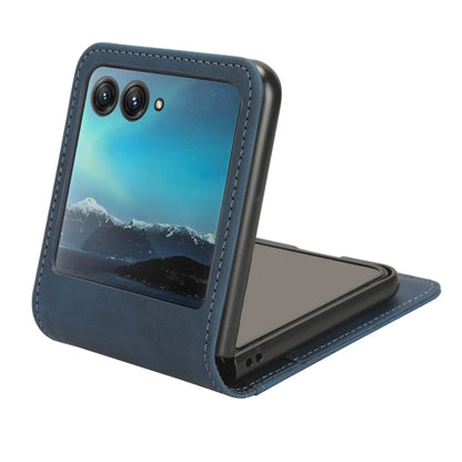 For Motorola Razr 40 Ultra Skin Feel Card Slot Leather Phone Case(Blue) by buy2fix