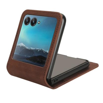 For Motorola Razr 40 Ultra Skin Feel Card Slot Leather Phone Case(Brown) by buy2fix