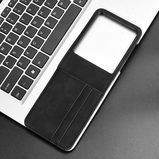 For Motorola Razr 50 Ultra Skin Feel Card Slot Leather Phone Case(Black) by buy2fix