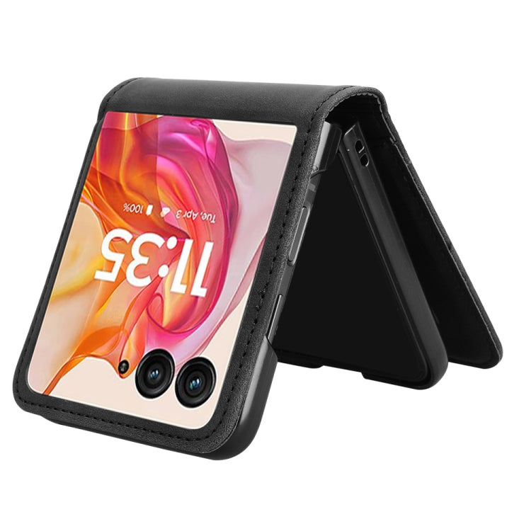 For Motorola Razr 50 Ultra Skin Feel Card Slot Leather Phone Case(Black) by buy2fix