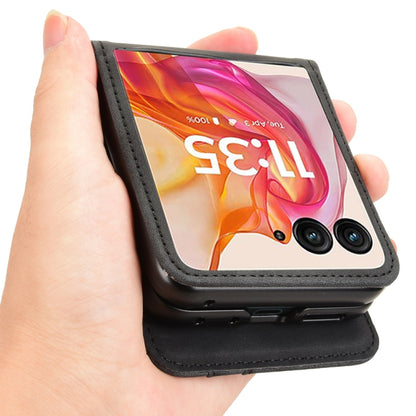 For Motorola Razr 50 Ultra Skin Feel Card Slot Leather Phone Case(Black) by buy2fix