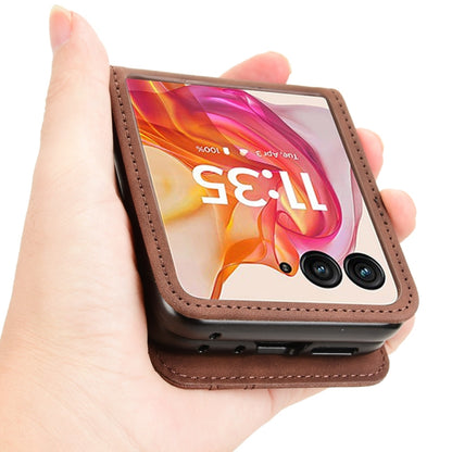 For Motorola Razr 50 Ultra Skin Feel Card Slot Leather Phone Case(Brown) by buy2fix
