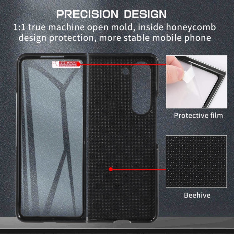 For Samsung Galaxy Z Fold5 Multifunctional Folding Phone Leather Case(Purple) - Galaxy Z Fold5 Cases by buy2fix | Online Shopping UK | buy2fix