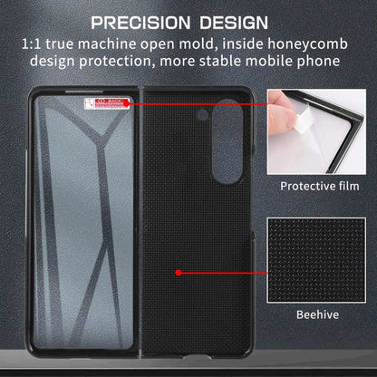 For Samsung Galaxy Z Fold5 Multifunctional Folding Phone Leather Case(Purple) - Galaxy Z Fold5 Cases by buy2fix | Online Shopping UK | buy2fix