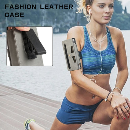 For Samsung Galaxy Z Fold4 Multifunctional Folding Phone Leather Case(Grey) - Galaxy Z Fold4 5G Cases by buy2fix | Online Shopping UK | buy2fix