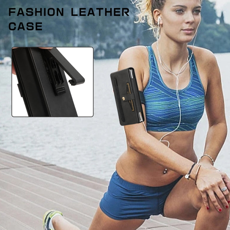 For Samsung Galaxy Z Fold3 5G Multifunctional Folding Phone Leather Case(Black) - Galaxy Phone Cases by buy2fix | Online Shopping UK | buy2fix