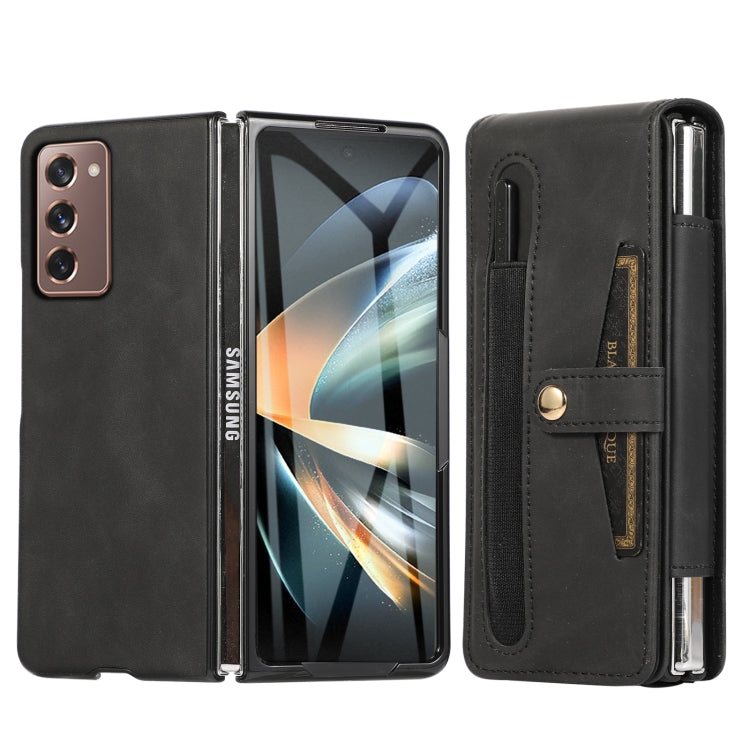 For Samsung Galaxy Z Fold2 5G Multifunctional Folding Phone Leather Case(Black) - Galaxy Phone Cases by buy2fix | Online Shopping UK | buy2fix