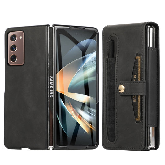 For Samsung Galaxy Z Fold2 5G Multifunctional Folding Phone Leather Case(Black) - Galaxy Phone Cases by buy2fix | Online Shopping UK | buy2fix