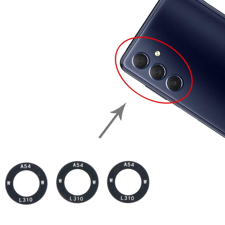 For Samsung Galaxy M54 SM-M546B 10set Back Camera Lens - Camera Series by buy2fix | Online Shopping UK | buy2fix