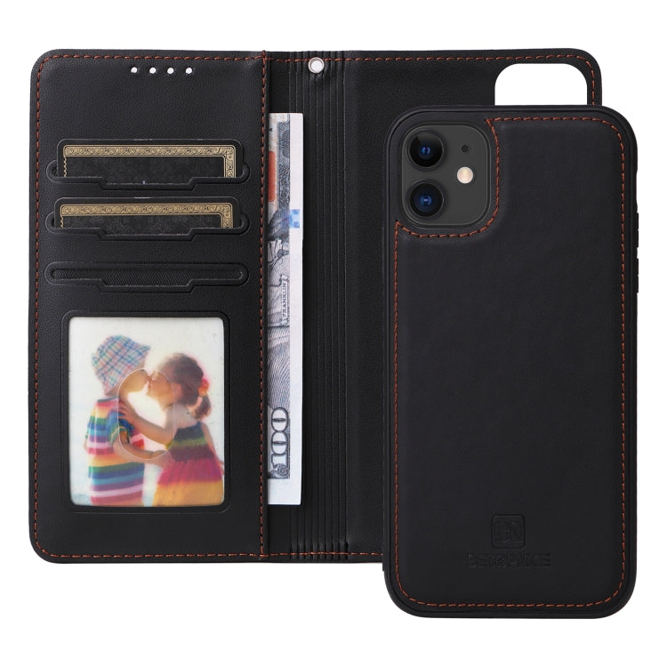 For iPhone 11 BETOPNICE BN-005 2 in 1 Detachable Imitate Genuine Leather Phone Case(Black) - iPhone 11 Cases by BETOPNICE | Online Shopping UK | buy2fix