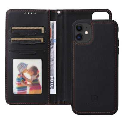 For iPhone 11 BETOPNICE BN-005 2 in 1 Detachable Imitate Genuine Leather Phone Case(Black) - iPhone 11 Cases by BETOPNICE | Online Shopping UK | buy2fix