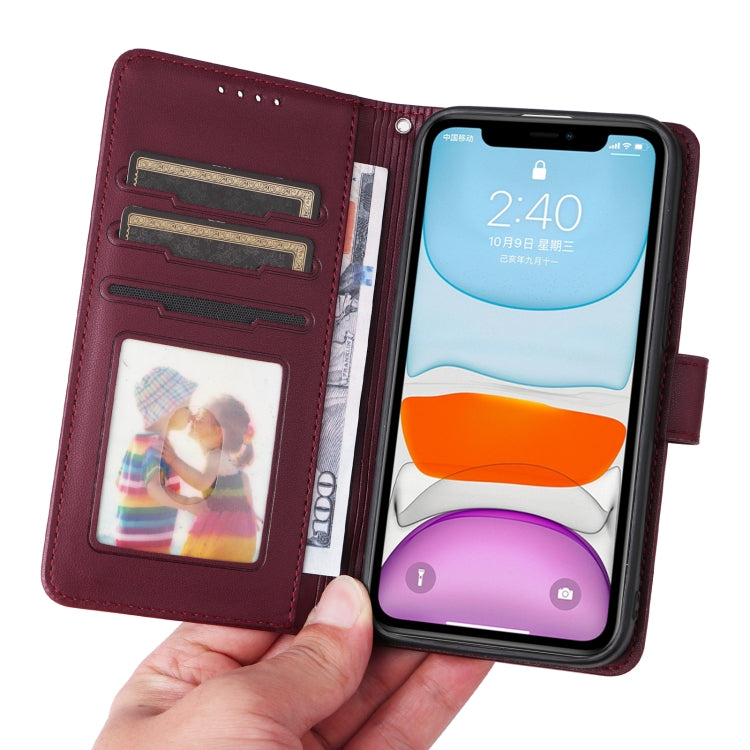 For iPhone 11 BETOPNICE BN-005 2 in 1 Detachable Imitate Genuine Leather Phone Case(Wine Red) - iPhone 11 Cases by BETOPNICE | Online Shopping UK | buy2fix