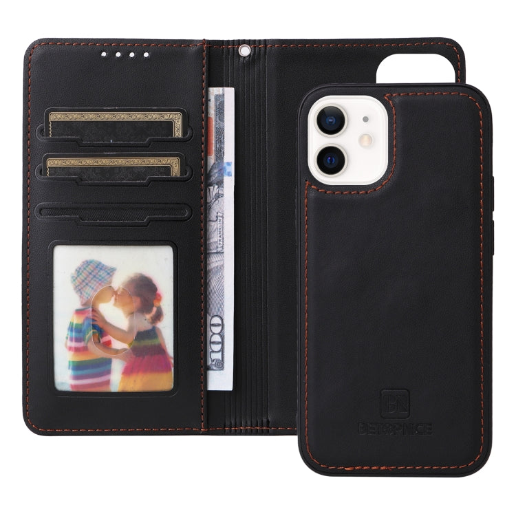 For iPhone 12 mini BETOPNICE BN-005 2 in 1 Detachable Imitate Genuine Leather Phone Case(Black) - iPhone 12 mini Cases by BETOPNICE | Online Shopping UK | buy2fix
