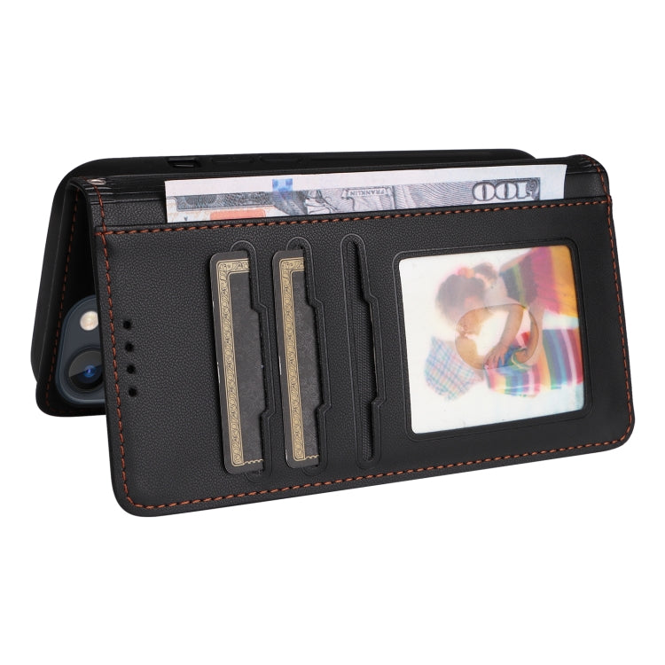 For iPhone 13 / 14 BETOPNICE BN-005 2 in 1 Detachable Imitate Genuine Leather Phone Case(Black) - iPhone 14 Cases by BETOPNICE | Online Shopping UK | buy2fix