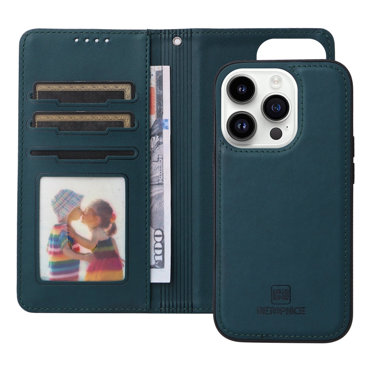 For iPhone 14 Pro BETOPNICE BN-005 2 in 1 Detachable Imitate Genuine Leather Phone Case(Blue) - iPhone 14 Pro Cases by BETOPNICE | Online Shopping UK | buy2fix