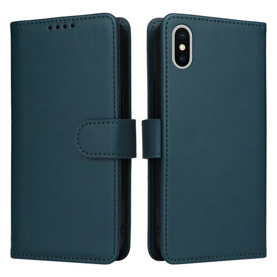 For iPhone X / XS BETOPNICE BN-005 2 in 1 Detachable Imitate Genuine Leather Phone Case(Blue)