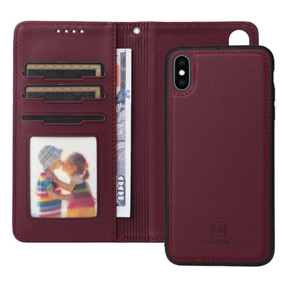 For iPhone XS Max BETOPNICE BN-005 2 in 1 Detachable Imitate Genuine Leather Phone Case(Brown) - More iPhone Cases by BETOPNICE | Online Shopping UK | buy2fix