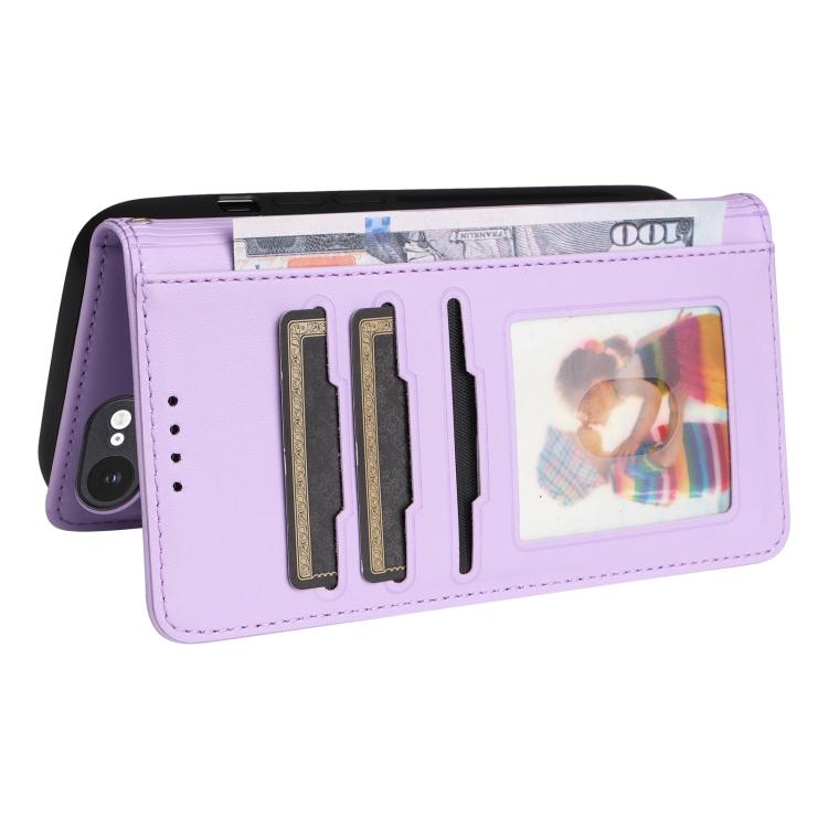 For iPhone 16e BETOPNICE BN-005 2 in 1 Detachable Imitate Genuine Leather Phone Case(Light Purple) - iPhone 16e Cases by BETOPNICE | Online Shopping UK | buy2fix