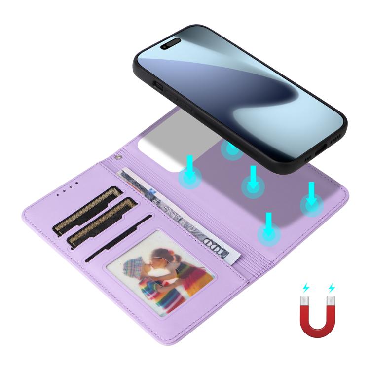 For iPhone 17 Pro BETOPNICE BN-005 2 in 1 Detachable Imitate Genuine Leather Phone Case(Light Purple) - iPhone 17 Pro Cases by BETOPNICE | Online Shopping UK | buy2fix