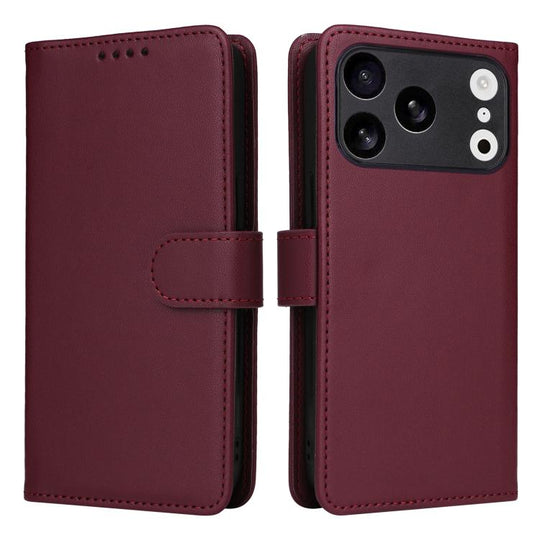 For iPhone 18 Pro / 17 Pro BETOPNICE BN-005 2 in 1 Detachable Imitate Genuine Leather Phone Case(Wine Red)