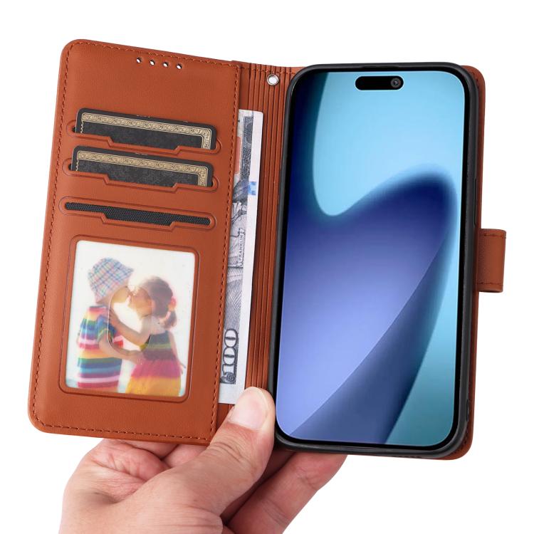 For iPhone 17 Air BETOPNICE BN-005 2 in 1 Detachable Imitate Genuine Leather Phone Case(Brown) - iPhone 17 Air Cases by BETOPNICE | Online Shopping UK | buy2fix