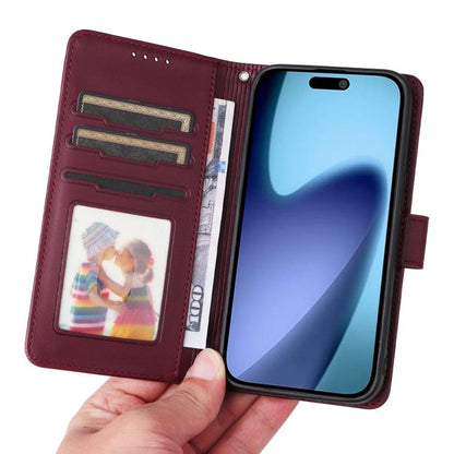 For iPhone 17 Air BETOPNICE BN-005 2 in 1 Detachable Imitate Genuine Leather Phone Case(Wine Red) - iPhone 17 Air Cases by BETOPNICE | Online Shopping UK | buy2fix
