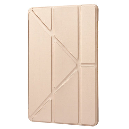 For Samsung Galaxy Tab S10 FE / S9 Deformation Silicone Leather Tablet Case(Gold) - Galaxy Tab S9 Cases by buy2fix | Online Shopping UK | buy2fix