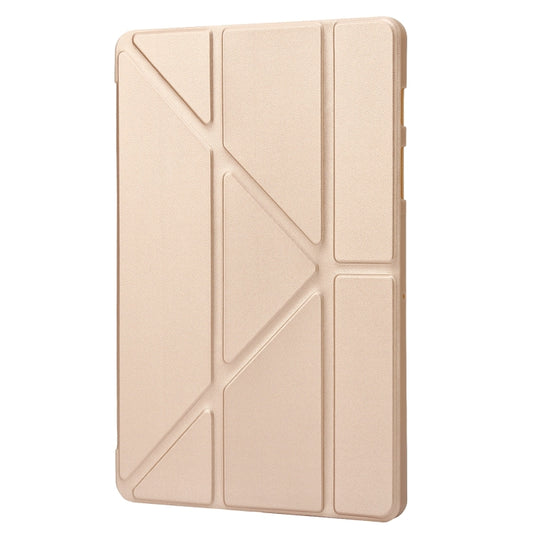 For Samsung Galaxy Tab S10 FE / S9 Deformation Silicone Leather Tablet Case(Gold) - Galaxy Tab S9 Cases by buy2fix | Online Shopping UK | buy2fix