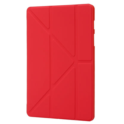 For Samsung Galaxy Tab S10 FE / S9 Deformation Silicone Leather Tablet Case(Red) - Galaxy Tab S9 Cases by buy2fix | Online Shopping UK | buy2fix