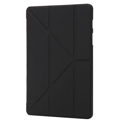 For Samsung Galaxy Tab S10 FE / S9 Deformation Silicone Leather Tablet Case(Black) - Galaxy Tab S9 Cases by buy2fix | Online Shopping UK | buy2fix