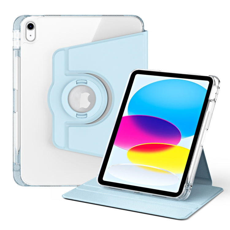 For iPad 2025 / 2022 360 Rotation Detachable Clear Acrylic Leather Tablet Case(Ice Blue) - iPad 2025 / 2022 Cases by buy2fix | Online Shopping UK | buy2fix