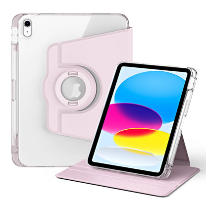 For iPad 2025 / 2022 360 Rotation Detachable Clear Acrylic Leather Tablet Case(Pink) - iPad 2025 / 2022 Cases by buy2fix | Online Shopping UK | buy2fix