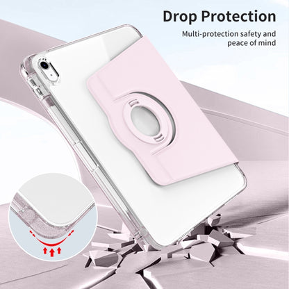 For iPad 2025 / 2022 360 Rotation Detachable Clear Acrylic Leather Tablet Case(Pink) - iPad 2025 / 2022 Cases by buy2fix | Online Shopping UK | buy2fix