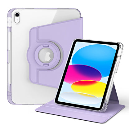 For iPad 2025 / 2022 360 Rotation Detachable Clear Acrylic Leather Tablet Case(Light Purple) - iPad 2025 / 2022 Cases by buy2fix | Online Shopping UK | buy2fix
