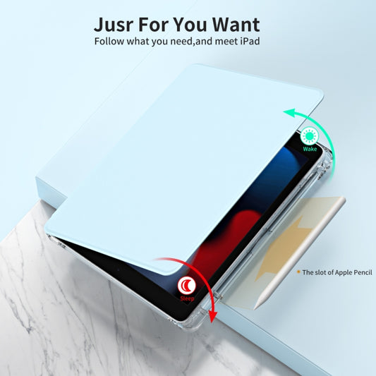 For iPad Pro 9.7 / 9.7 2018 / 2017 360 Rotation Detachable Clear Acrylic Leather Tablet Case(Ice Blue) - iPad 9.7 (2018) & (2017) Cases by buy2fix | Online Shopping UK | buy2fix