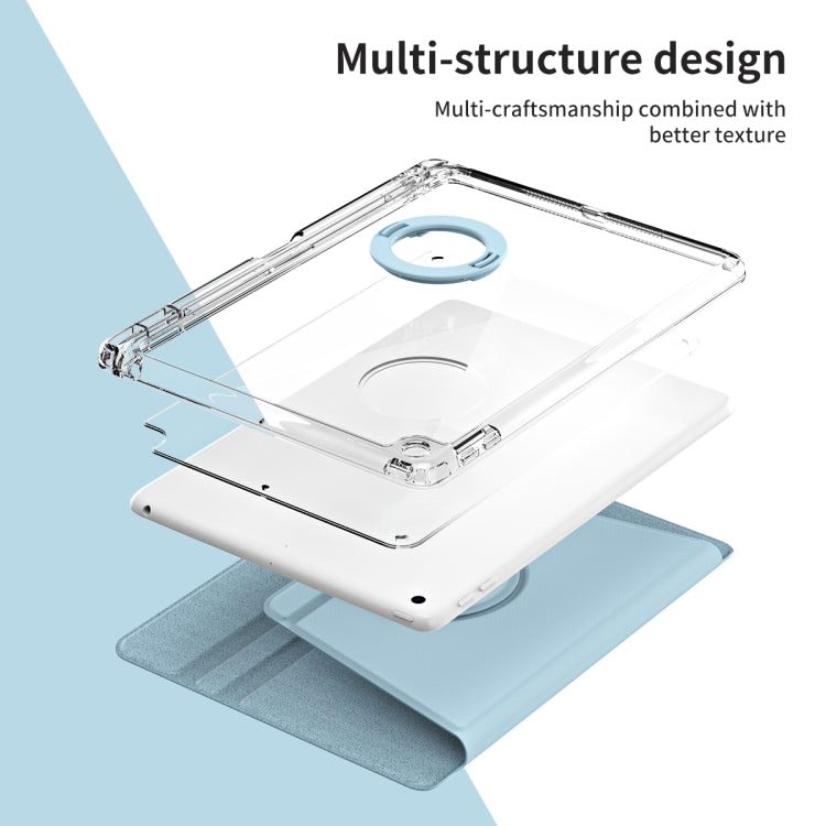For iPad Pro 9.7 / 9.7 2018 / 2017 360 Rotation Detachable Clear Acrylic Leather Tablet Case(Ice Blue) - iPad 9.7 (2018) & (2017) Cases by buy2fix | Online Shopping UK | buy2fix