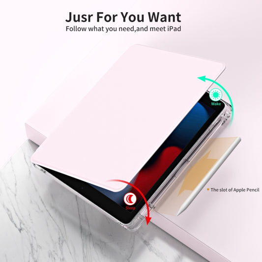 For iPad Pro 9.7 / 9.7 2018 / 2017 360 Rotation Detachable Clear Acrylic Leather Tablet Case(Pink) - iPad 9.7 (2018) & (2017) Cases by buy2fix | Online Shopping UK | buy2fix