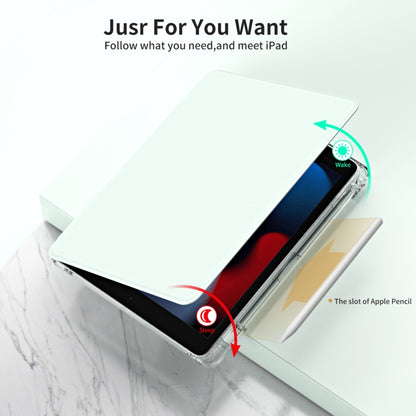 For iPad Pro 9.7 / 9.7 2018 / 2017 360 Rotation Detachable Clear Acrylic Leather Tablet Case(Light Green) - iPad 9.7 (2018) & (2017) Cases by buy2fix | Online Shopping UK | buy2fix