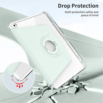 For iPad Pro 9.7 / 9.7 2018 / 2017 360 Rotation Detachable Clear Acrylic Leather Tablet Case(Light Green) - iPad 9.7 (2018) & (2017) Cases by buy2fix | Online Shopping UK | buy2fix