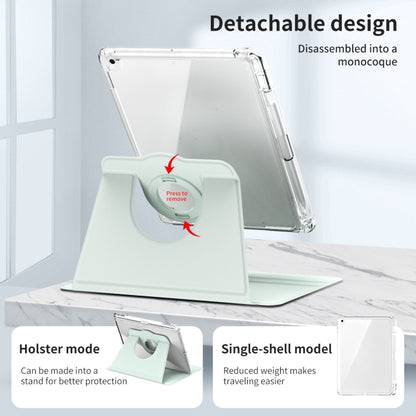 For iPad Pro 9.7 / 9.7 2018 / 2017 360 Rotation Detachable Clear Acrylic Leather Tablet Case(Light Green) - iPad 9.7 (2018) & (2017) Cases by buy2fix | Online Shopping UK | buy2fix