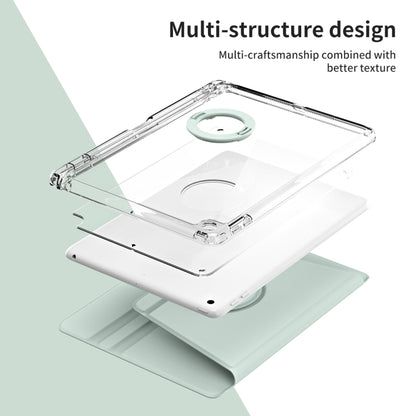 For iPad Pro 9.7 / 9.7 2018 / 2017 360 Rotation Detachable Clear Acrylic Leather Tablet Case(Light Green) - iPad 9.7 (2018) & (2017) Cases by buy2fix | Online Shopping UK | buy2fix
