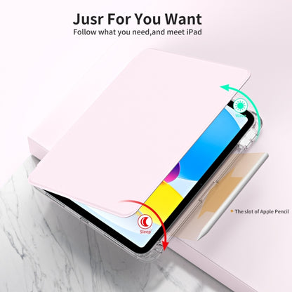 For iPad Air 11 2025 / 2024 360 Rotation Detachable Clear Acrylic Leather Tablet Case(Pink) - iPad Air 11 2025 / 2024 Cases by buy2fix | Online Shopping UK | buy2fix