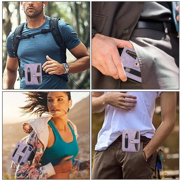 For Samsung Galaxy Z Flip5 Multifunctional Folding Phone Leather Case(Purple) - Galaxy Z Flip5 Cases by buy2fix | Online Shopping UK | buy2fix