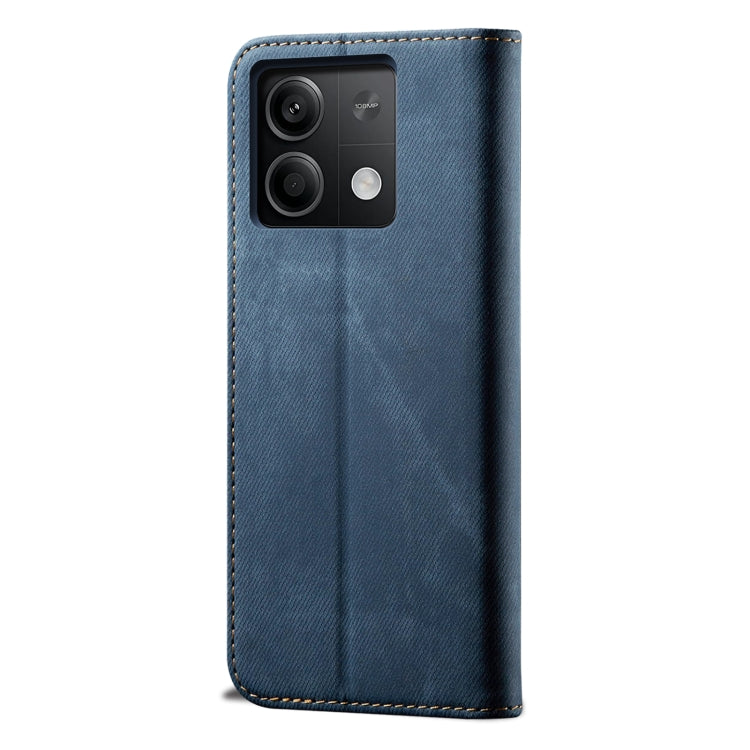 For Xiaomi Redmi 13C 5G Global Denim Texture Casual Style Horizontal Flip Leather Case(Blue) by buy2fix