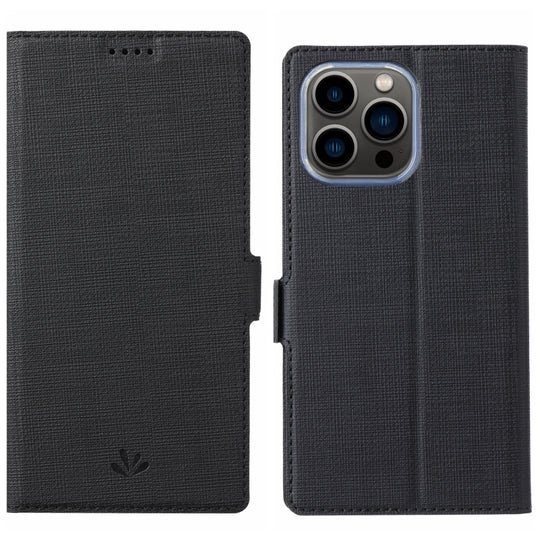 For iPhone 15 Pro Max ViLi K Series Dual-side Buckle Magsafe Leather Phone Case(Black)